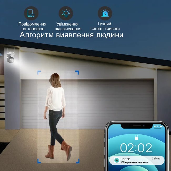 Подвійна вулична камера Wi-Fi BESDER A8BQ: повідомлення та Сигналізація