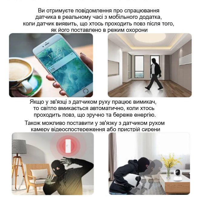 Датчик руху бездротовий працює по WiFi